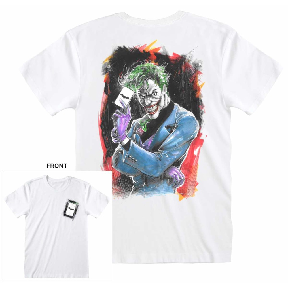 DC Comics Batman - Joker - Batman Card Mens T-shirt - White